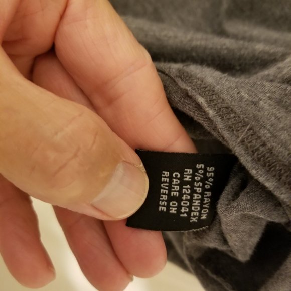 Vintage Starzzi Grey Flowered Neck Top size Medium - Picture 6 of 7